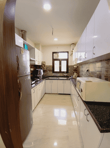 Kitchen Image of 1600 Sq.ft 3 BHK Builder Floor for rent in Sector 46 Gurgaon for Rs. 55000