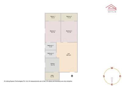 Image of 1190 Sq.ft 2 BHK Apartment / Flat for sale in Yelahanka, Bengaluru for Rs. 8360000