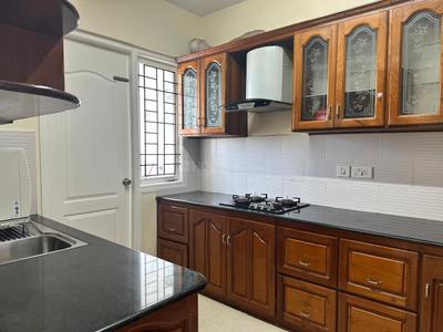 Kitchen Image of 1445 Sq.ft 3 BHK Apartment / Flat for rent in Confident Althena, Menamkulam Thiruvananthapuram for Rs. 29000