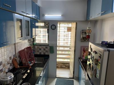 Kitchen Image of 550 Sq.ft 1 BHK Apartment / Flat for rent in Cosmos Orchid, Kasarvadavali Thane for Rs. 28000