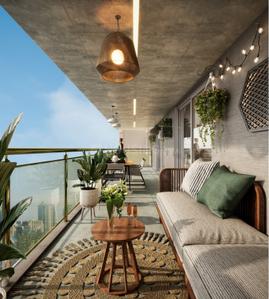 Balcony Image of 1433 Sq.ft 2 BHK Apartment / Flat for sale in Laxmi Sagar Bhubaneswar for Rs. 12600000
