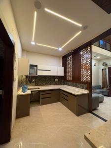 Kitchen Image of 1500 Sq.ft 3 BHK Independent House for rent in Mahalakshmi Nagar Indore for Rs. 35000