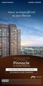 Image of 733 Sq.ft 2 BHK Apartment / Flat for sale in Godrej Horizon, Wadala, Mumbai for Rs. 31500000