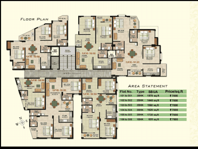 Image of 1970 Sq.ft 3 BHK Apartment / Flat for sale in Jharapada, Bhubaneswar for Rs. 13800000