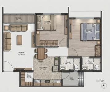 Image of 584 Sq.ft 2 BHK Apartment / Flat for sale in Shree Sai Brahmdhara Residency, Sanand, Ahmedabad for Rs. 4251000