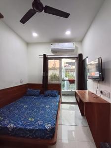 Bedroom Image of 490 Sq.ft 1 RK Studio for rent in Vijay Nagar Indore for Rs. 14499