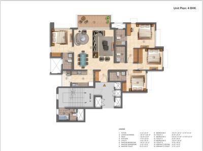Image of 1600 Sq.ft 3 BHK Apartment / Flat for sale in Lodha Stella, Thane West, Thane for Rs. 34600000