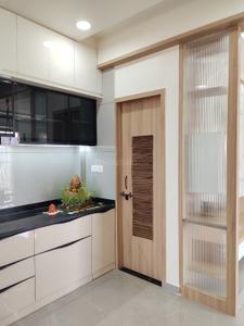 Kitchen Image of 1850 Sq.ft 3 BHK Apartment / Flat for sale in Saanidhya Aavkar 96, Sargasan Gandhinagar for Rs. 10000000