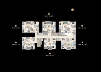 Image of 2035 Sq.ft 3 BHK Apartment / Flat for sale in Financial District, Hyderabad for Rs. 21365465