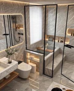 Bathroom Image of 2300 Sq.ft 4 BHK Apartment / Flat for rent in Beverly Golf Avenue, Sector 65 Mohali for Rs. 35000