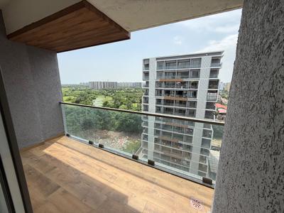 Balcony Image of 2205 Sq.ft 3 BHK Apartment / Flat for rent in Shyam Milestone Regalia, Vesu Surat for Rs. 40000
