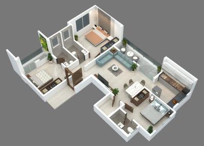 Image of 1290 Sq.ft 3 BHK Apartment / Flat for sale in Aayush Wisteria, Lohegaon, Pune for Rs. 7000000