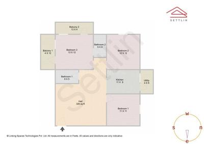 Image of 1505 Sq.ft 3 BHK Apartment / Flat for sale in Sai Balaji Residency, BTM Layout, Bengaluru for Rs. 12000000
