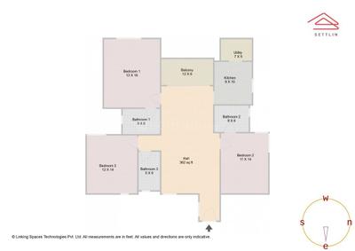 Image of 1726 Sq.ft 3 BHK Apartment / Flat for sale in Mahaveer Ranches by Mahaveer Group, Choodasandra, Bengaluru for Rs. 23200000