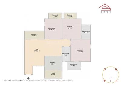 Image of 1640 Sq.ft 3 BHK Apartment / Flat for sale in Nitesh Flushing Meadows by Nitesh Estates, Kadugodi, Bengaluru for Rs. 20450000