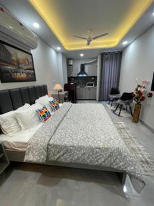 Bedroom Image of 1100 Sq.ft 1 RK Builder Floor for rent in Sector 52 Gurgaon for Rs. 28000
