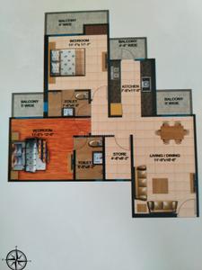 Image of 960 Sq.ft 2 BHK Apartment / Flat for sale in PS Apartment, Vrindavan Yojana, Lucknow for Rs. 7494000