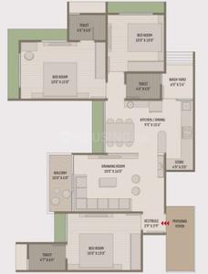 Image of 1785 Sq.ft 3 BHK Apartment / Flat for sale in The Planet By Venus, Shela, Ahmedabad for Rs. 11400000