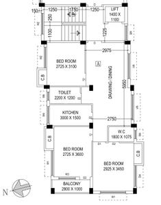 Image of 1210 Sq.ft 3 BHK Apartment / Flat for sale in Naktala, Kolkata for Rs. 7018000