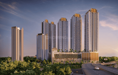 Image of 1010 Sq.ft 3 BHK Apartment / Flat for sale in Purva Panorama, Thane West, Thane for Rs. 24500000