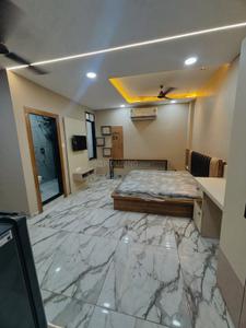 Bedroom Image of 550 Sq.ft 1 RK Builder Floor for rent in Mahalakshmi Nagar Indore for Rs. 15000