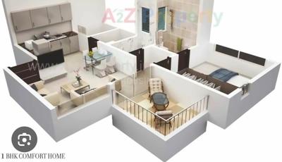 Image of 480 Sq.ft 2 BHK Apartment / Flat for rent in Kamdhenu The Regent Park, Charholi Budruk, Pune for Rs. 13000
