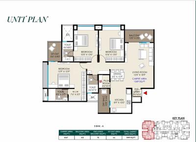 Image of 1453 Sq.ft 3 BHK Apartment / Flat for sale in Ravet, Pune for Rs. 11000000