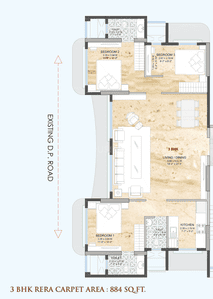 Image of 1000 Sq.ft 3 BHK Apartment / Flat for sale in Vayuputra Trident, Santacruz West, Mumbai for Rs. 50000000