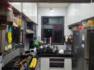 Kitchen Image of 530 Sq.ft 1 BHK Apartment / Flat for rent in Kasarvadavali Thane for Rs. 18000