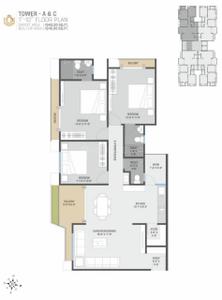 Image of 1300 Sq.ft 3 BHK Apartment / Flat for sale in Bhayli, Vadodara for Rs. 7500000