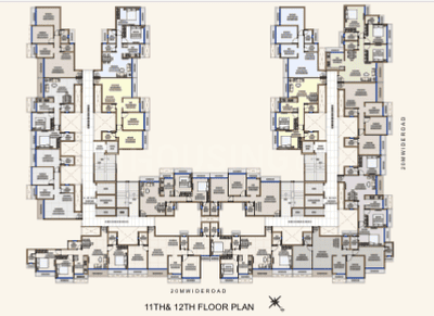 Image of 1520 Sq.ft 3 BHK Apartment / Flat for sale in Pushpak Nagar, Navi Mumbai for Rs. 9500000