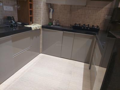 Kitchen Image of 640 Sq.ft 1 BHK Apartment / Flat for rent in Lodha Belmondo, Gahunje Pune for Rs. 40000