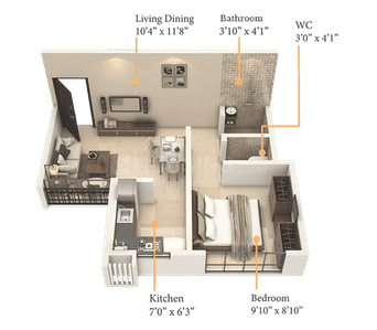 Image of 600 Sq.ft 2 BHK Apartment / Flat for sale in Malad East, Mumbai for Rs. 8500000