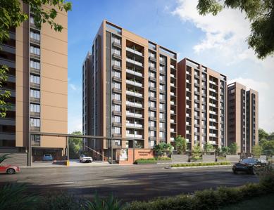 Image of 1098 Sq.ft 2 BHK Apartment / Flat for sale in Radhe Vrundavan Heights, Nana Chiloda, Ahmedabad for Rs. 3800000