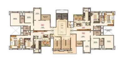 Image of 973 Sq.ft 2 BHK Apartment / Flat for sale in Kumar Purab A3 Building, Magarpatta City, Pune for Rs. 8500000