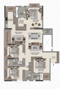 Image of 2279 Sq.ft 4 BHK Apartment / Flat for sale in Sree Panchanan Residency, Saheed Nagar, Bhubaneswar for Rs. 41349000