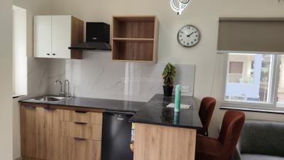 Kitchen Image of 600 Sq.ft 1 BHK Apartment / Flat for rent in Kondapur Hyderabad for Rs. 30000