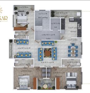 Image of 2040 Sq.ft 3 BHK Apartment / Flat for sale in Laxminagar, Nagpur for Rs. 17600000