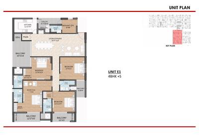 Image of 1420 Sq.ft 2 BHK Apartment / Flat for sale in Solitaire, Khandagiri, Bhubaneswar for Rs. 11971209