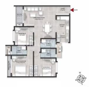 Image of 1278 Sq.ft 3 BHK Apartment / Flat for sale in Bren Avaana, Kaggalipura, Bengaluru for Rs. 15000000