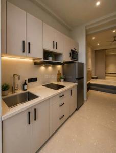 Kitchen Image of 750 Sq.ft 1 BHK Apartment / Flat for rent in Shree Balaji Shree Balaji Wind Park, Gota Ahmedabad for Rs. 20000