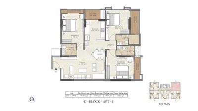 Image of 2047 Sq.ft 3 BHK Apartment / Flat for sale in Balicha, Udaipur for Rs. 12499999