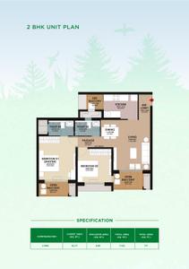 Image of 1040 Sq.ft 2 BHK Apartment / Flat for sale in Godrej Woodsville, Hinjawadi Phase 2, Pune for Rs. 15000000