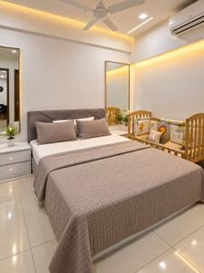 Bedroom Image of 1500 Sq.ft 3 BHK Apartment / Flat for rent in Adani Amogha, Shantigram Ahmedabad for Rs. 60000