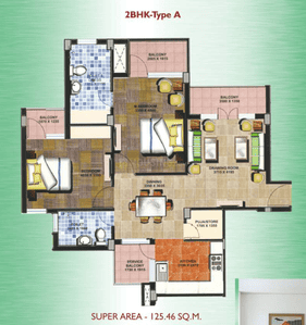Image of 1345 Sq.ft 2 BHK Apartment / Flat for sale in Sadarpur, Ghaziabad for Rs. 5900000