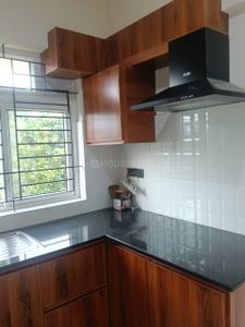 Kitchen Image of 878 Sq.ft 2 BHK Apartment / Flat for rent in Sowparnika Natura, Amalanagar Thrissur for Rs. 26000
