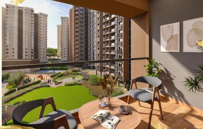 Balcony Image of 1104 Sq.ft 3 BHK Apartment / Flat for sale in Adani Elysium, Shantigram Ahmedabad for Rs. 11500000
