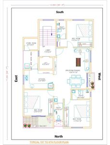 Image of 1550 Sq.ft 3 BHK Apartment / Flat for sale in Narendra Nagar Extension, Nagpur for Rs. 9000000