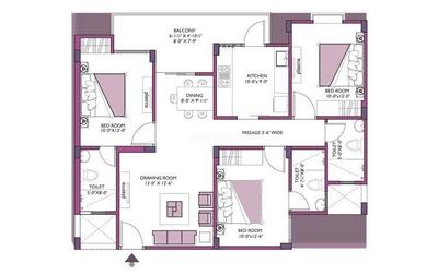 Image of 1152 Sq.ft 2 BHK Apartment / Flat for sale in UDB Orchid, Bhankrota, Jaipur for Rs. 3200000