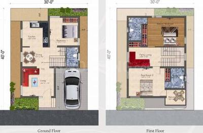 Image of 1300 Sq.ft 3 BHK Independent House for sale in Green Avenue, Kelambakkam, Chennai for Rs. 8500009